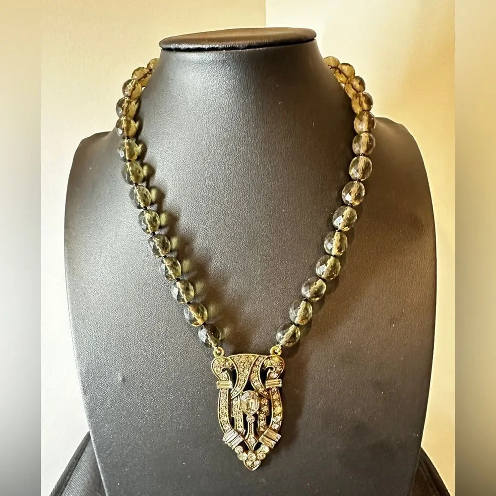 Heidi‎ Daus Iris Swarovski Crystal, Art Deco style necklace!